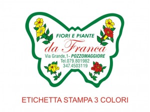Etichette adesive per fioristi, fiorai e vivaisti  (mm 45X34) (cod.5G)